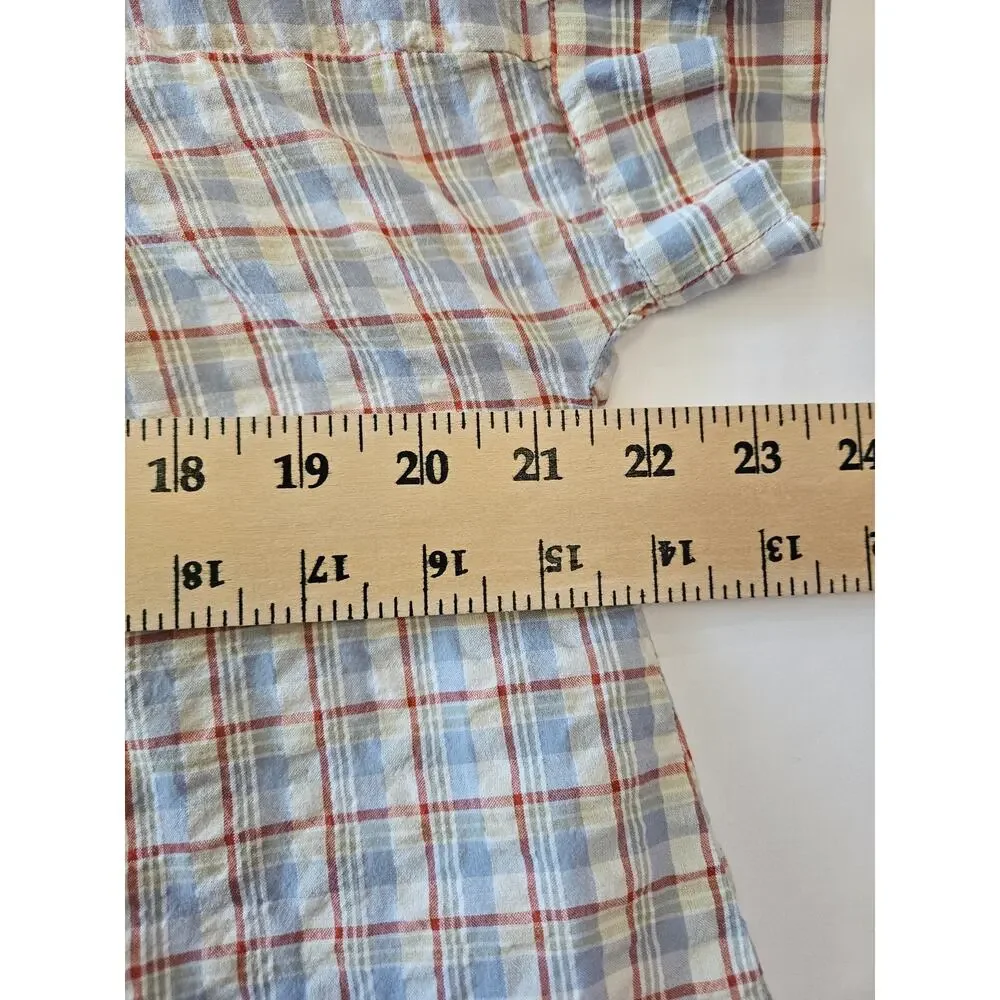 Madewell Bundle Crop Button Up Shirt Yellow Plaid Small - Picture 12 of 13
